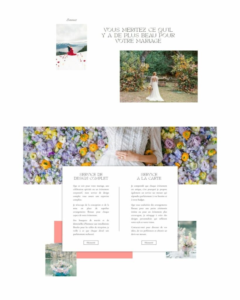 site internet pour fleuriste page service