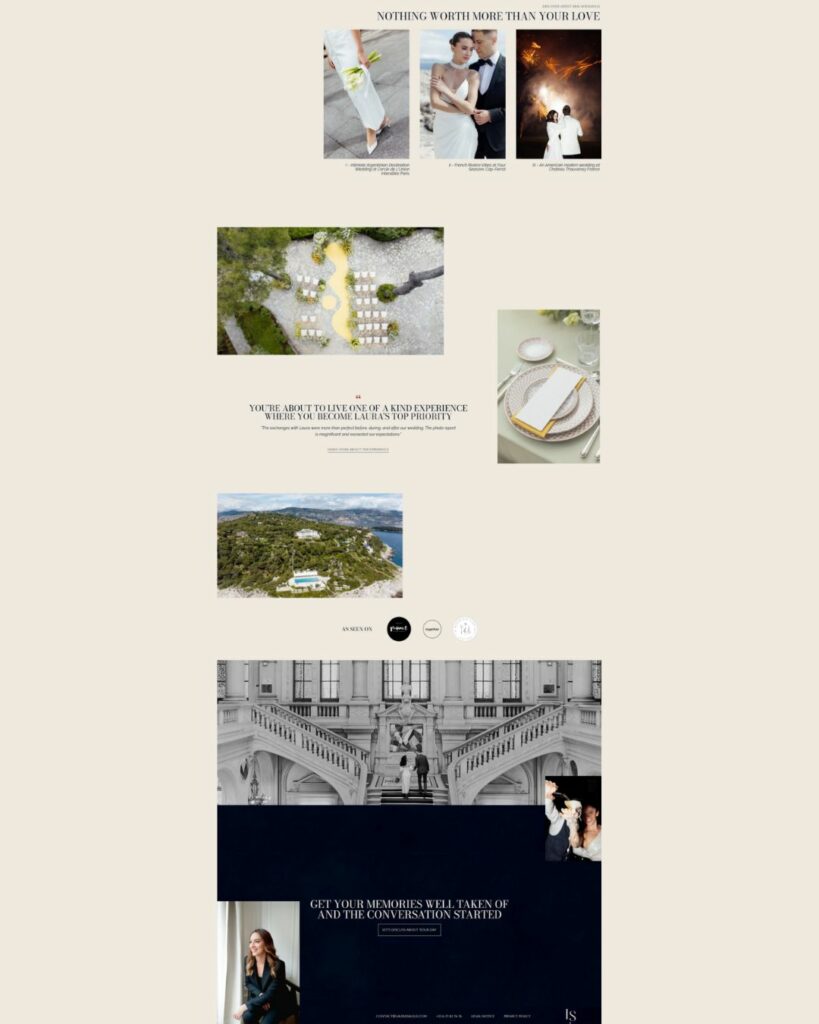 site internet pour photographe accueil 2