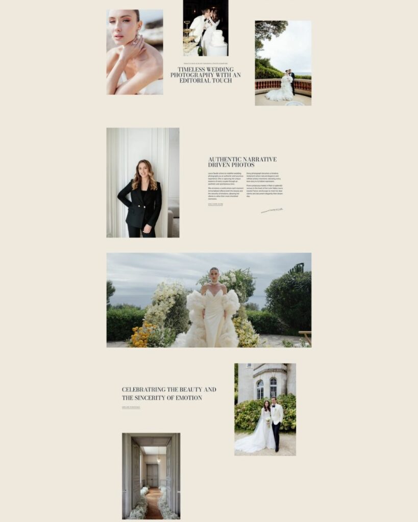 site internet pour photographe accueil