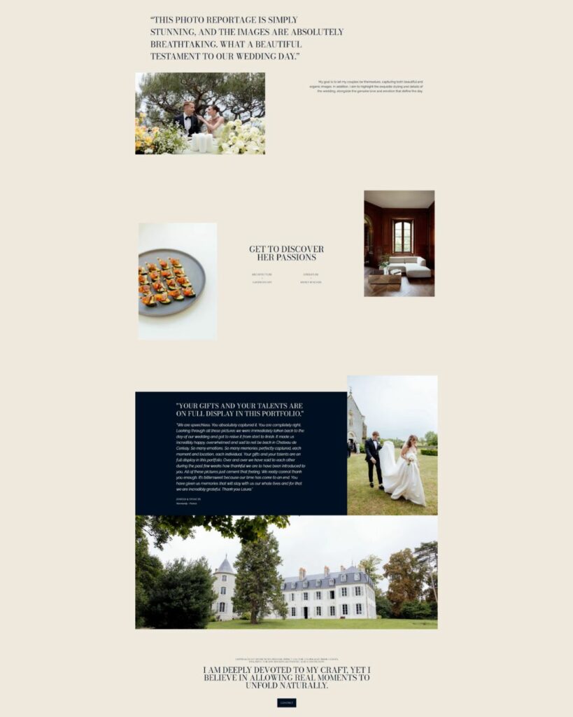 site pour photographe page a propos 2